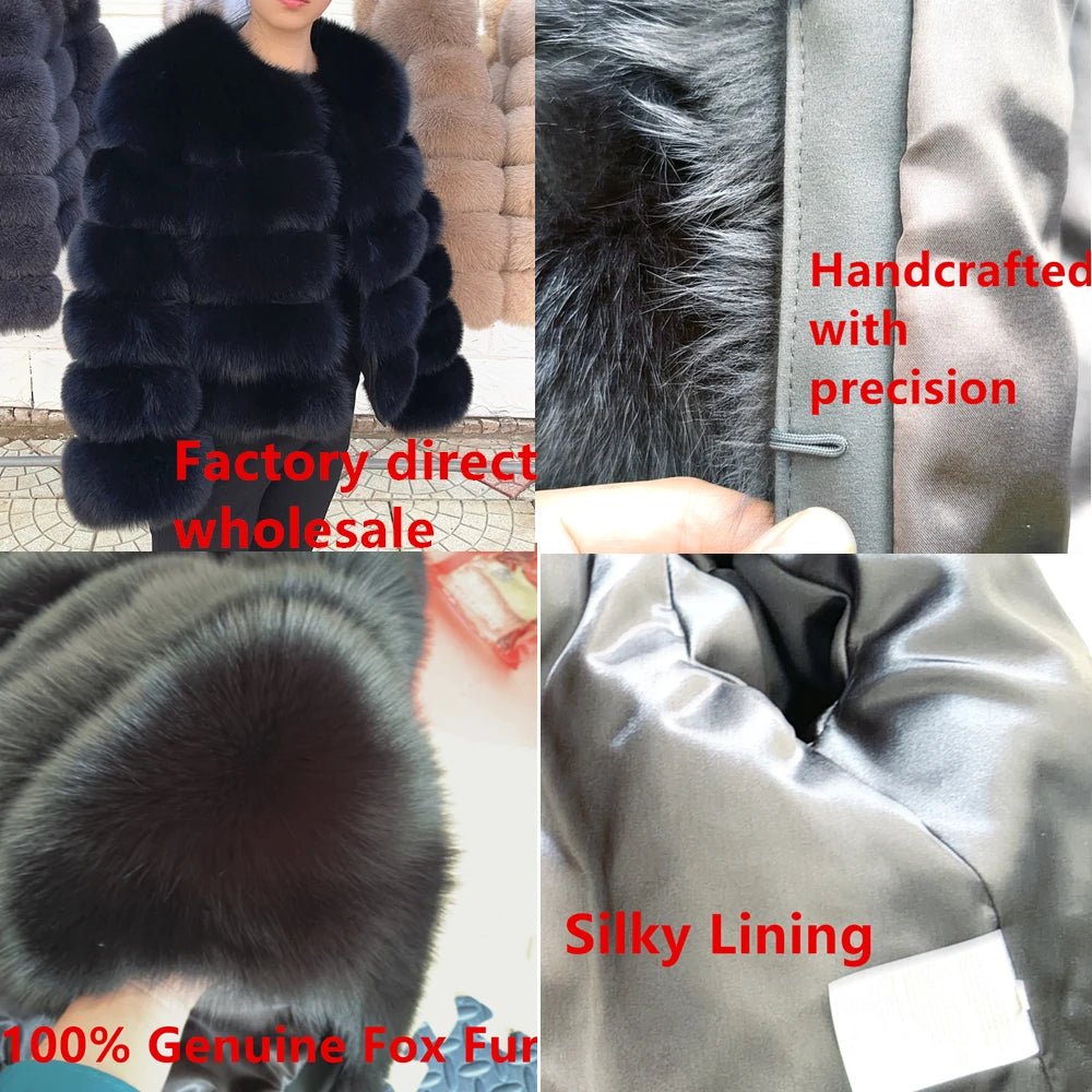 Cappotto Donna in Pelliccia di Volpe Reale – Lusso Invernale Marrone 2025 - Veyla