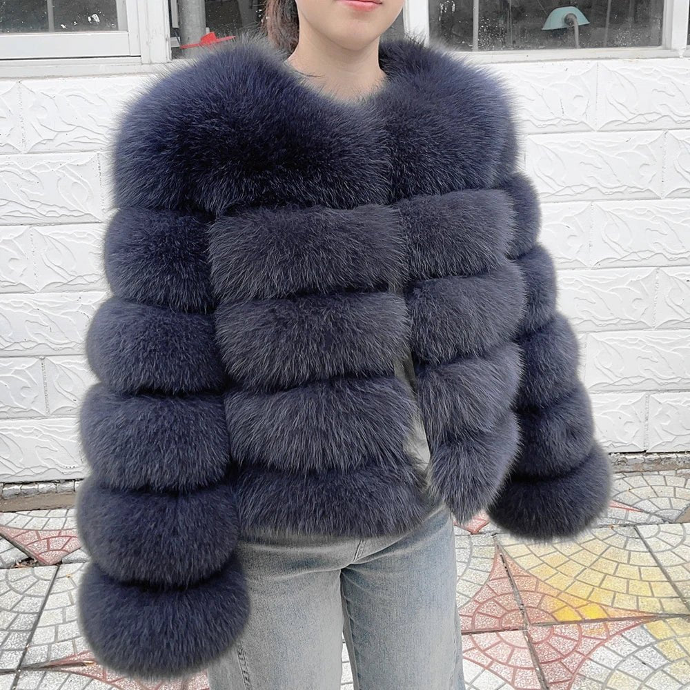 Cappotto Donna in Pelliccia di Volpe Reale – Lusso Invernale Marrone 2025 - Veyla