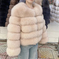 Cappotto Donna in Pelliccia di Volpe Reale – Lusso Invernale Marrone 2025 - Veyla