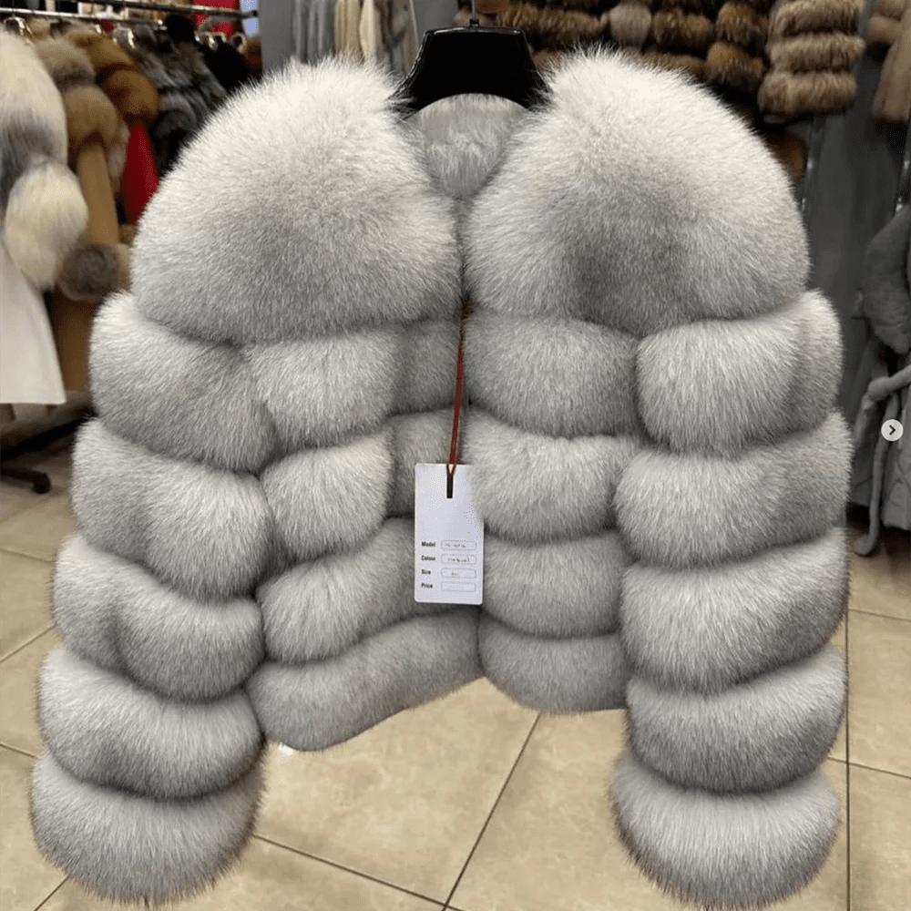Cappotto Donna in Pelliccia di Volpe Reale – Lusso Invernale Marrone 2025 - Veyla