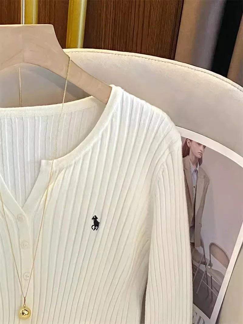 Cardigan a Maglia con Ricami Y2K – Streetwear - Veyla