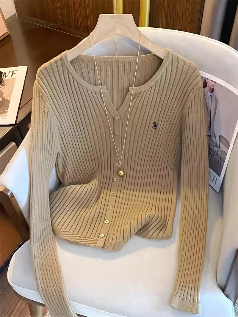 Cardigan a Maglia con Ricami Y2K – Streetwear - Veyla