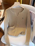 Cardigan a Maglia con Ricami Y2K – Streetwear - Veyla