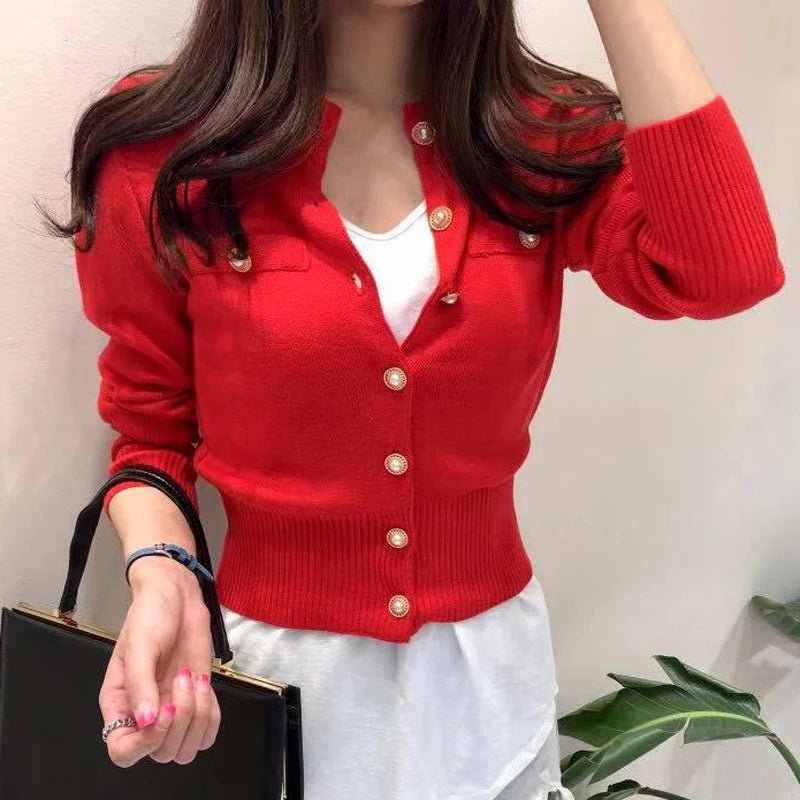 Cardigan Corto Donna Slim Coreano – Maglia Autunno 2026 - Veyla