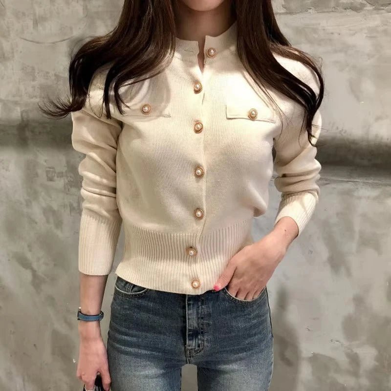 Cardigan Corto Donna Slim Coreano – Maglia Autunno 2026 - Veyla