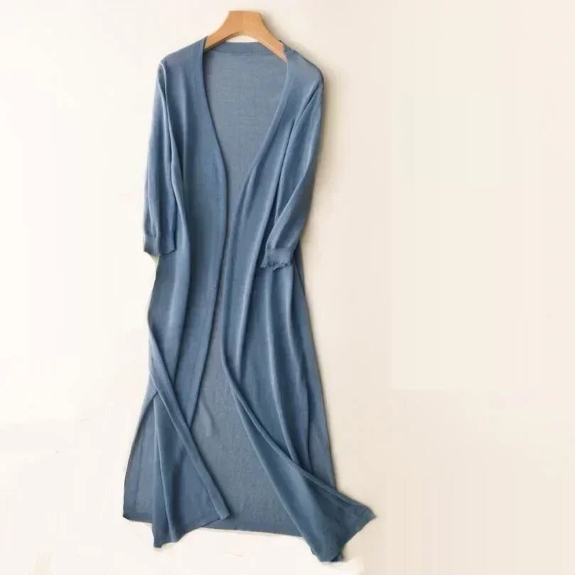 Cardigan Donna Protezione UV – Maxi Cardigan Estivo in Maglia con Scialle - Veyla