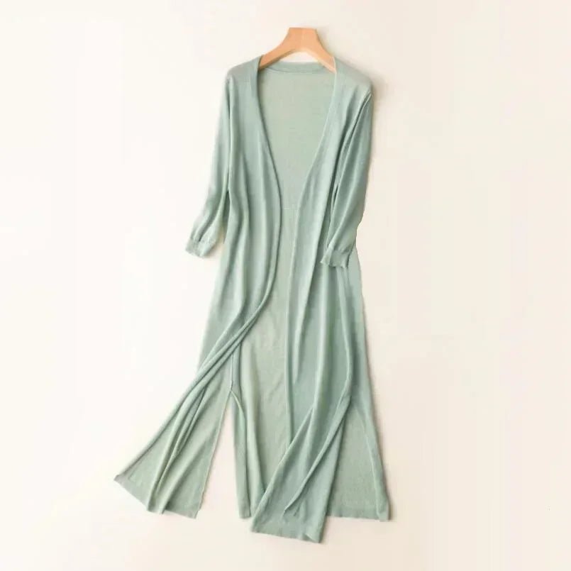 Cardigan Donna Protezione UV – Maxi Cardigan Estivo in Maglia con Scialle - Veyla