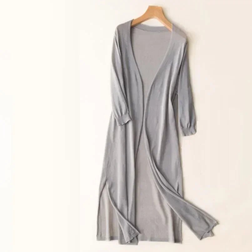 Cardigan Donna Protezione UV – Maxi Cardigan Estivo in Maglia con Scialle - Veyla