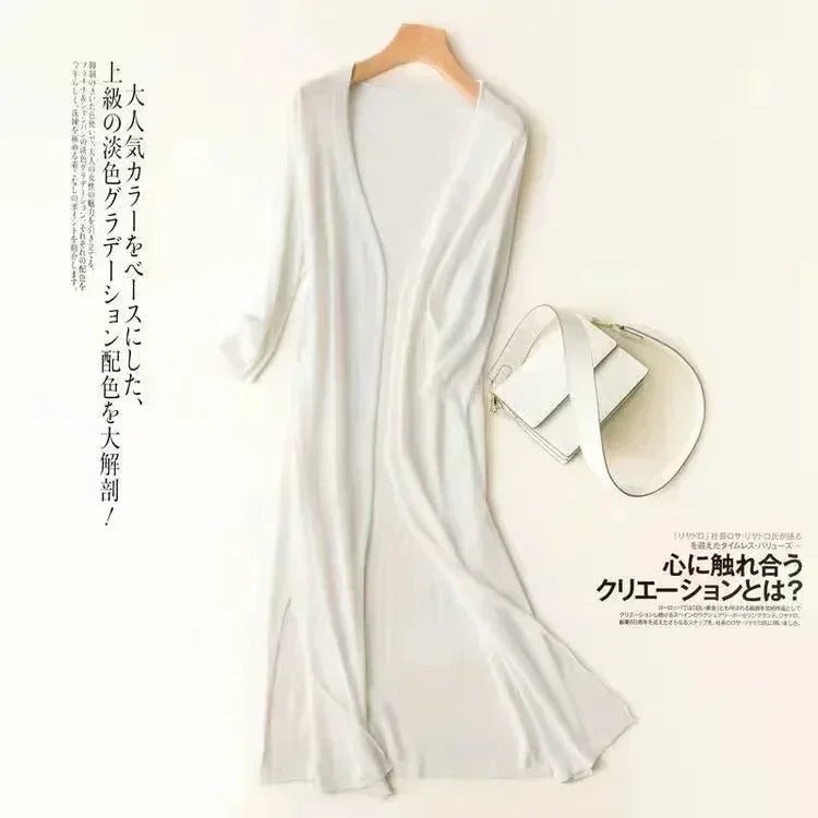 Cardigan Donna Protezione UV – Maxi Cardigan Estivo in Maglia con Scialle - Veyla