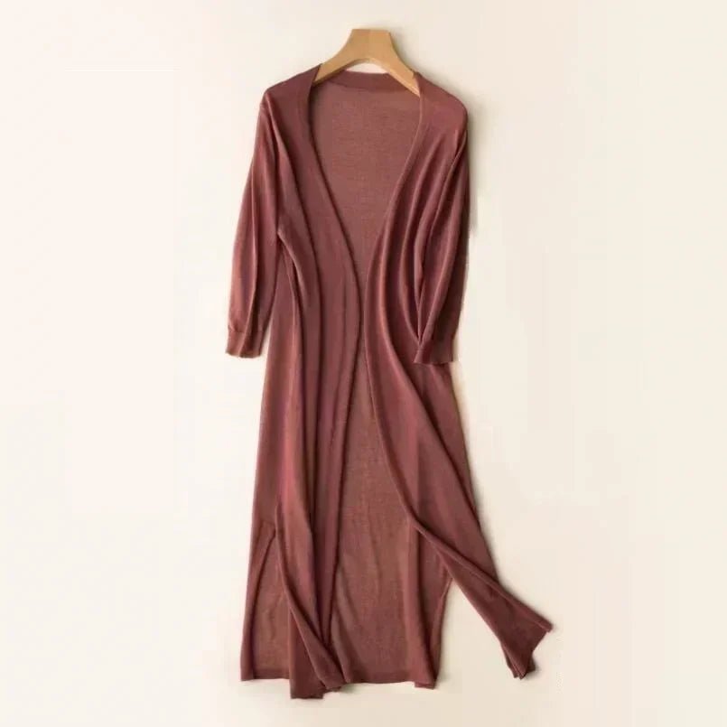 Cardigan Donna Protezione UV – Maxi Cardigan Estivo in Maglia con Scialle - Veyla