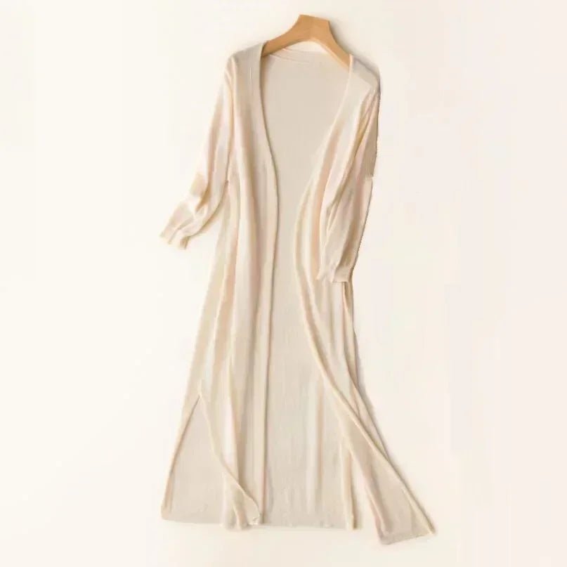 Cardigan Donna Protezione UV – Maxi Cardigan Estivo in Maglia con Scialle - Veyla