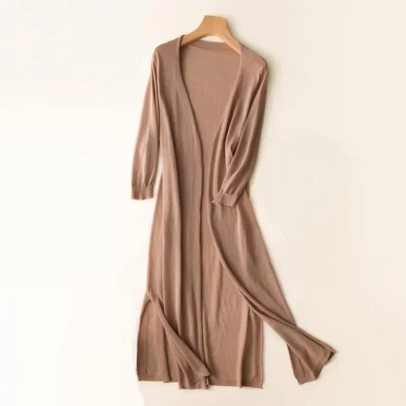 Cardigan Donna Protezione UV – Maxi Cardigan Estivo in Maglia con Scialle - Veyla