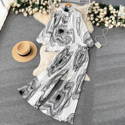 Completo Donna Due Pezzi – Maglia e Pantaloni Coordinati - Veyla