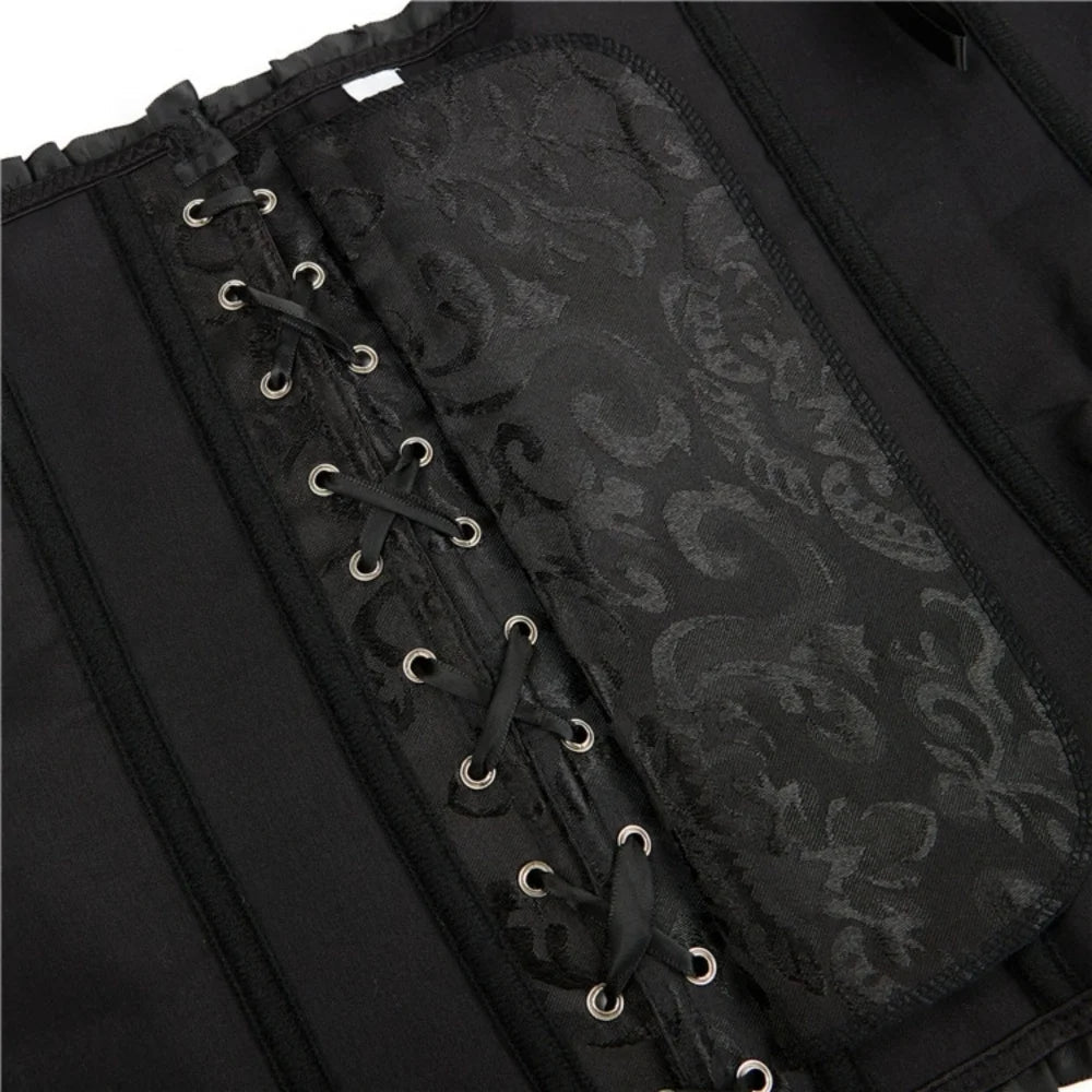 Corsetto Donna Bustier in Pizzo Floreale – Overbust con Stecche Body Shaper Lingerie - Veyla