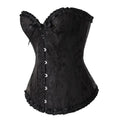 Corsetto Donna Bustier in Pizzo Floreale – Overbust con Stecche Body Shaper Lingerie - Veyla