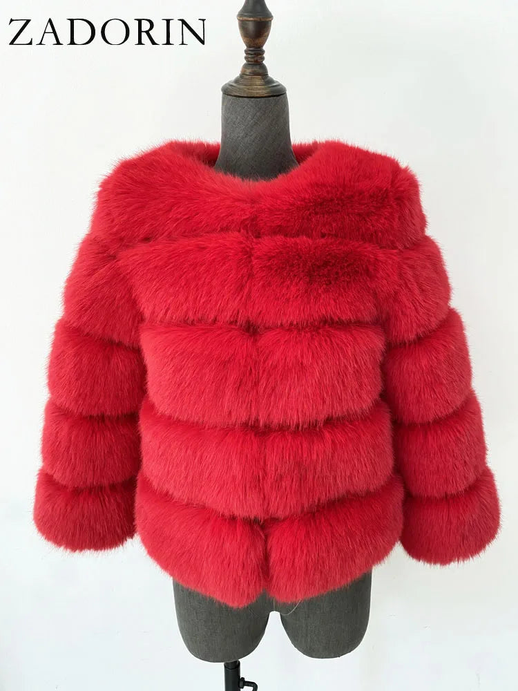 Cappotto in Pelliccia Sintetica Donna – Fluffy Elegante Invernale