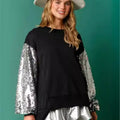 Felpa Donna con Cappuccio Patchwork – Hoodie Oversize Natalizio Invernale 2025 - Veyla