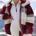 Giacca Donna Oversize Invernale – Cappotto con Cappuccio in Peluche Streetwear - Veyla