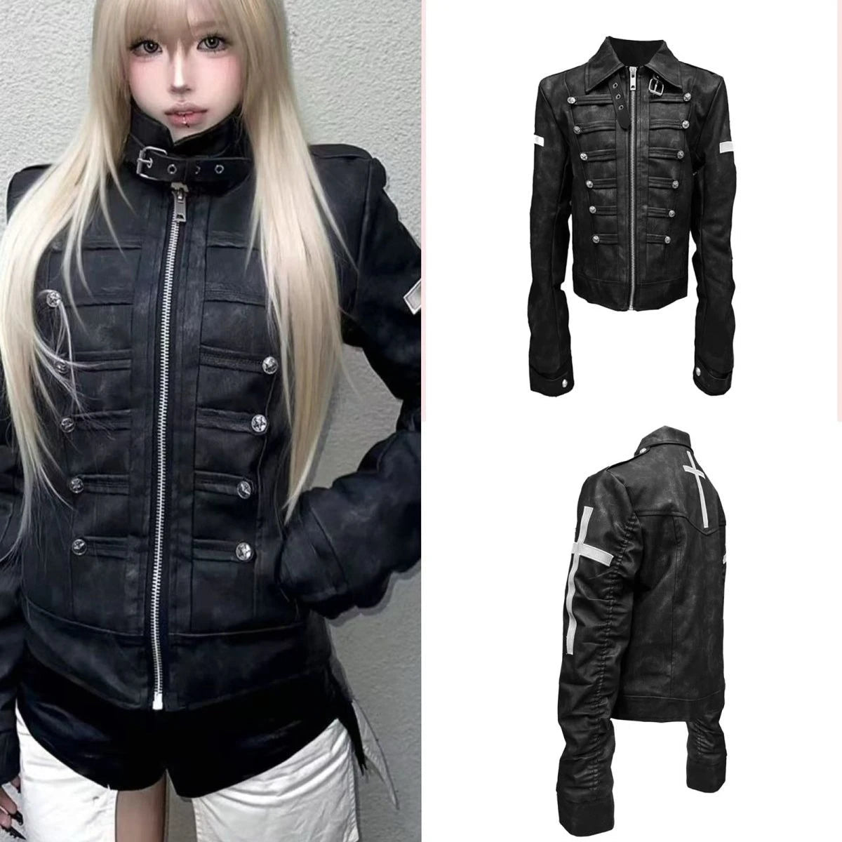 Giacca Donna Pelliccia Sintetica Retro – Parka Harajuku Vintage Americano Gothic Punk 2026 - Veyla