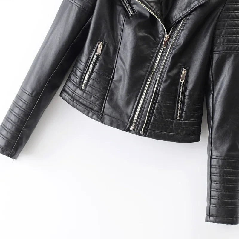 Giacca Slim in Ecopelle con Cerniera – High Street - Veyla