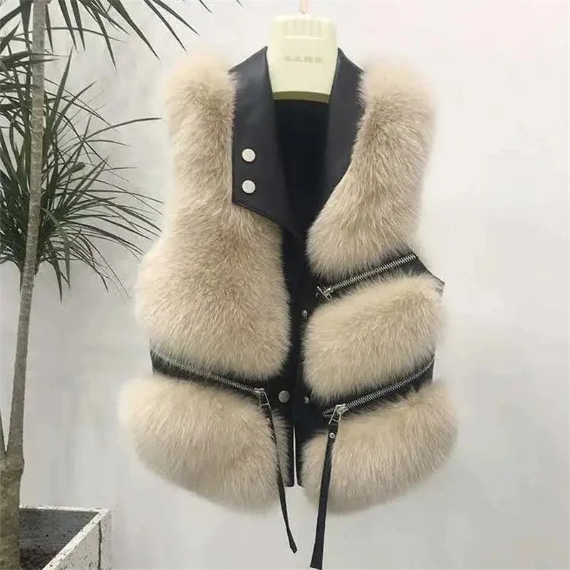 Gilet Corto in Pelliccia Sintetica – Stile Coreano - Veyla