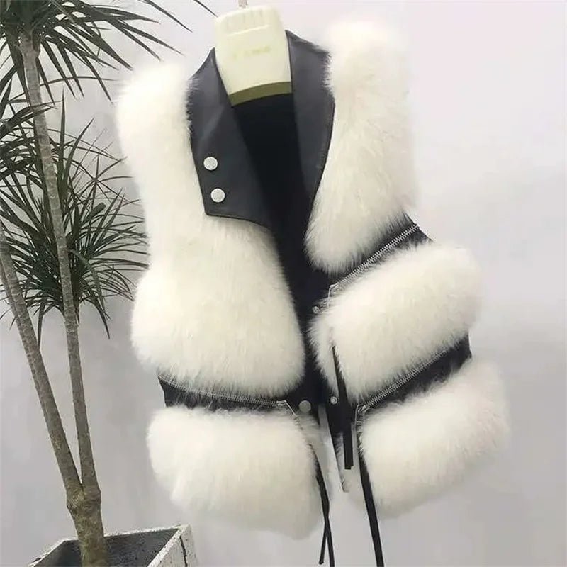 Gilet Corto in Pelliccia Sintetica – Stile Coreano - Veyla