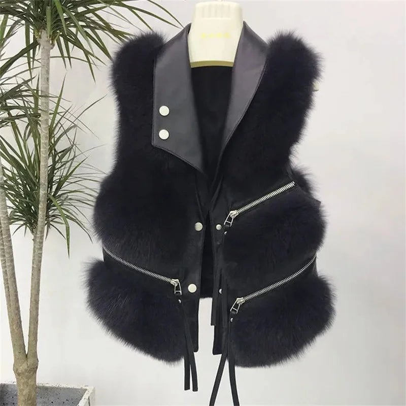 Gilet Corto in Pelliccia Sintetica – Stile Coreano - Veyla