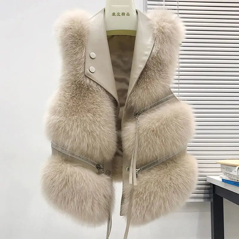 Gilet Corto in Pelliccia Sintetica – Stile Coreano - Veyla