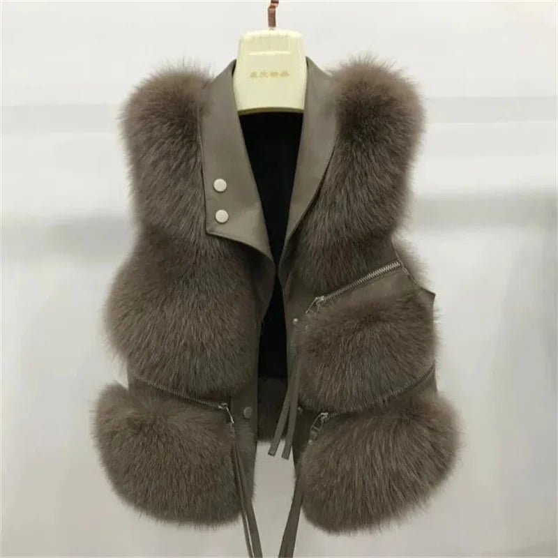 Gilet Corto in Pelliccia Sintetica – Stile Coreano - Veyla