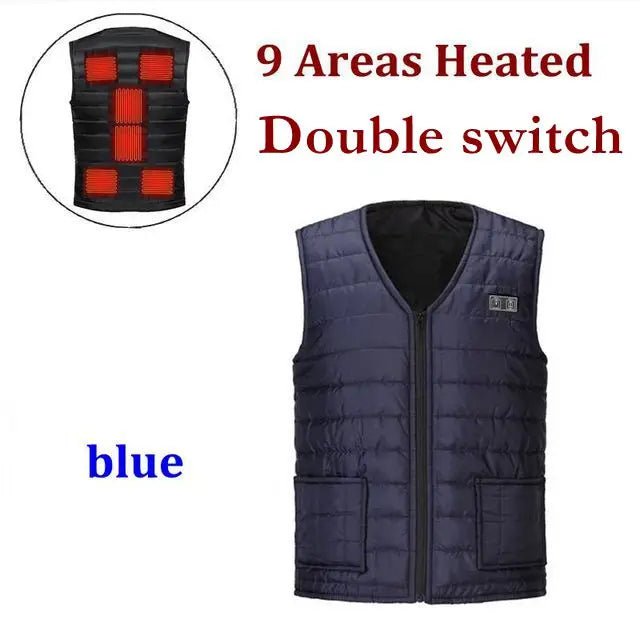 Gilet Termico Riscaldante Donna Uomo – 9 Zone Riscaldate Scollo a V Invernale - Veyla