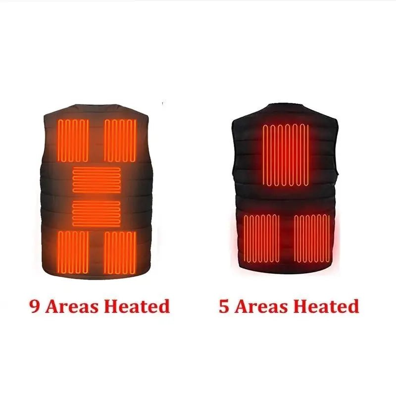 Gilet Termico Riscaldante Donna Uomo – 9 Zone Riscaldate Scollo a V Invernale - Veyla