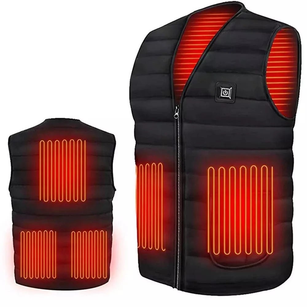 Gilet Termico Riscaldante Donna Uomo – 9 Zone Riscaldate Scollo a V Invernale - Veyla