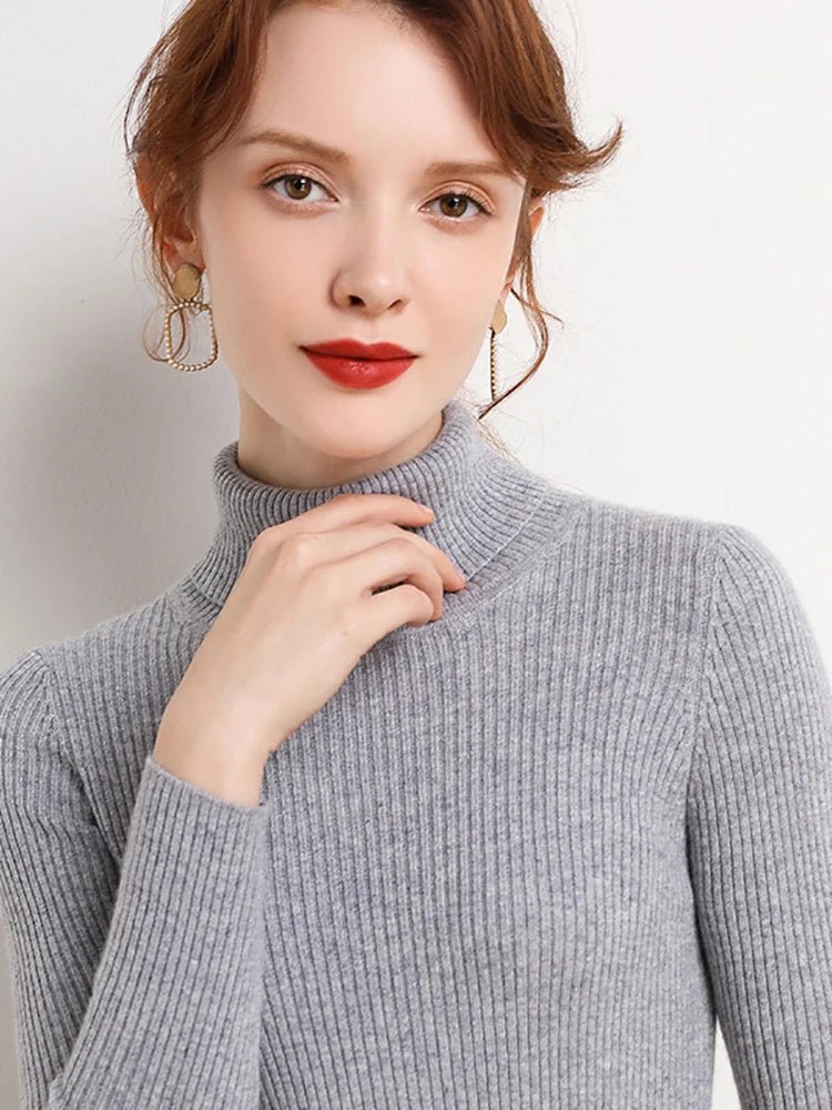 Maglione Collo Alto Donna in Cashmere – Pullover Morbido - Veyla