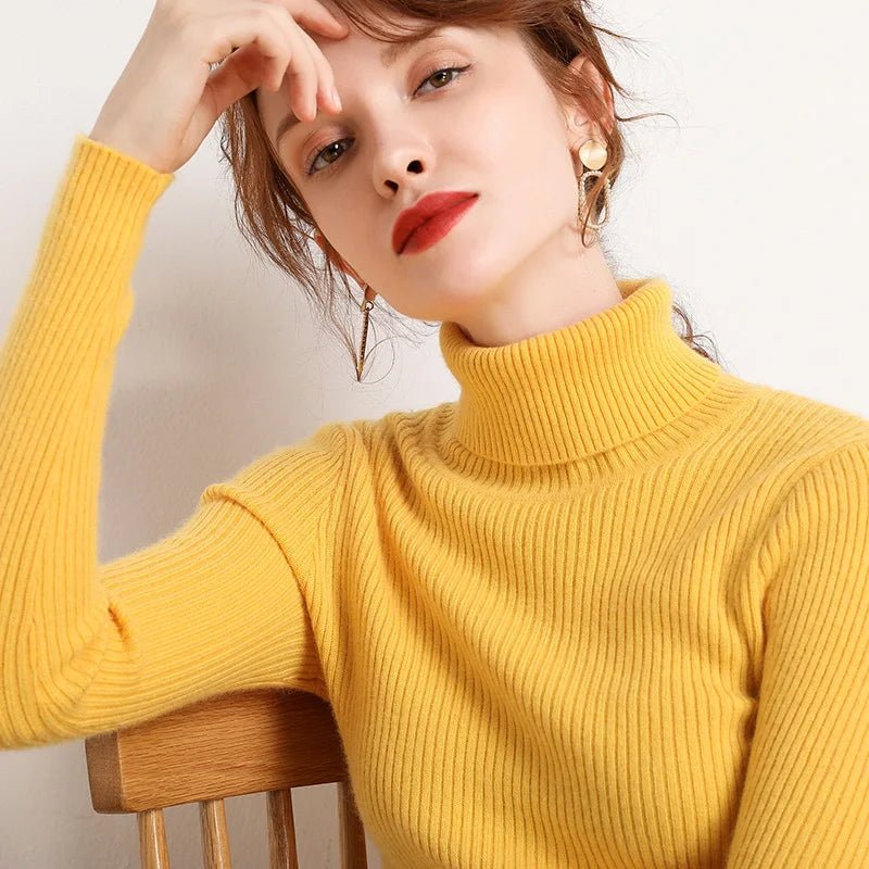 Maglione Collo Alto Donna in Cashmere – Pullover Morbido - Veyla