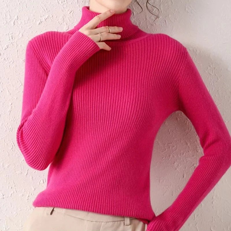 Maglione Collo Alto Donna in Cashmere – Pullover Morbido - Veyla