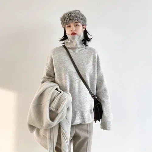 Maglione Dolcevita Donna Coreano Pullover Caldo - Veyla