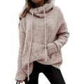 Maglione Donna Collo Alto a Maglia – Pullover Oversize Caldo con Tasca Autunno Inverno - Veyla