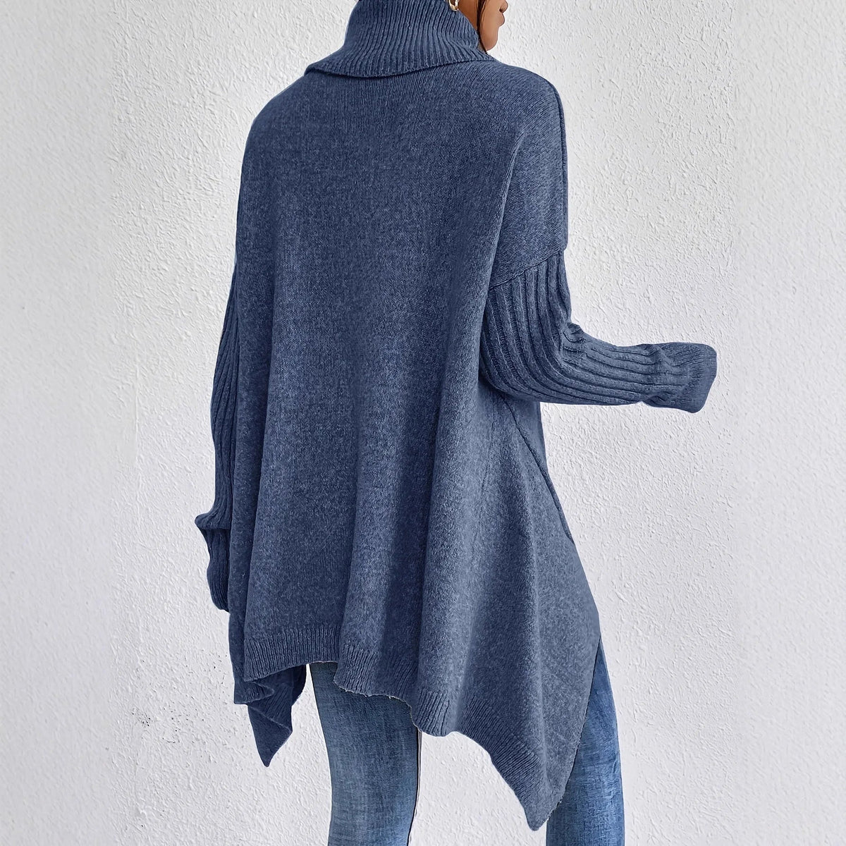 Maglione Donna Oversize Irregolare – Pullover Caldo Versatile Autunno Inverno Outdoor - Veyla