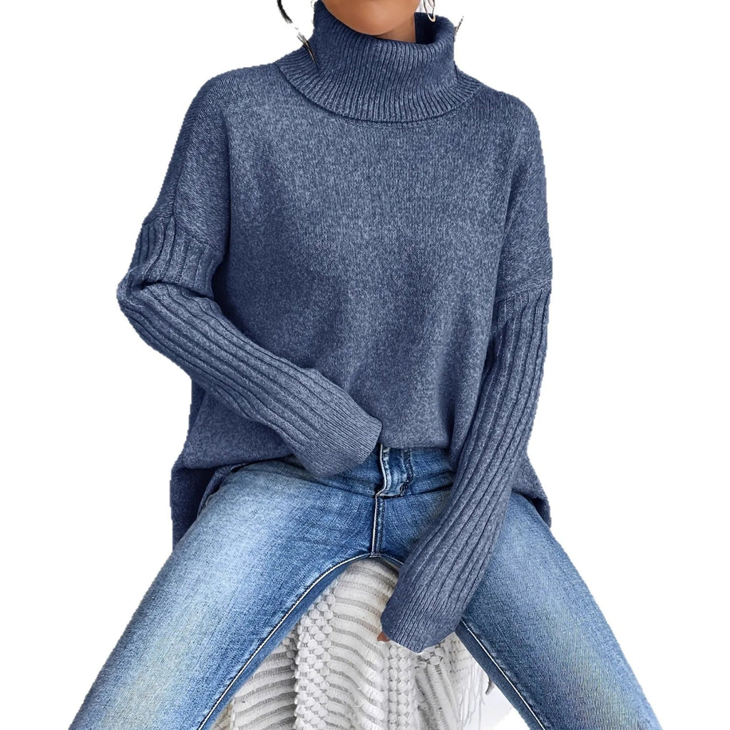 Maglione Donna Oversize Irregolare – Pullover Caldo Versatile Autunno Inverno Outdoor - Veyla