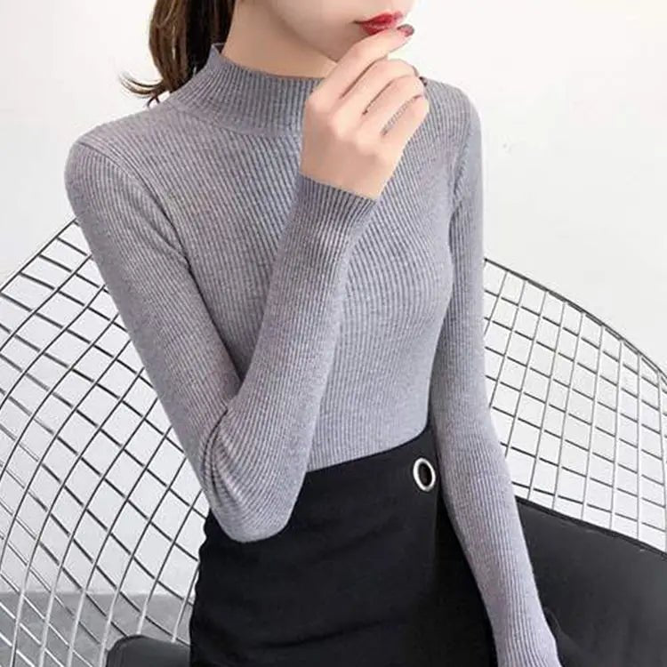 Maglione Lupetto Donna Slim Vintage – Pullover Coreano - Veyla