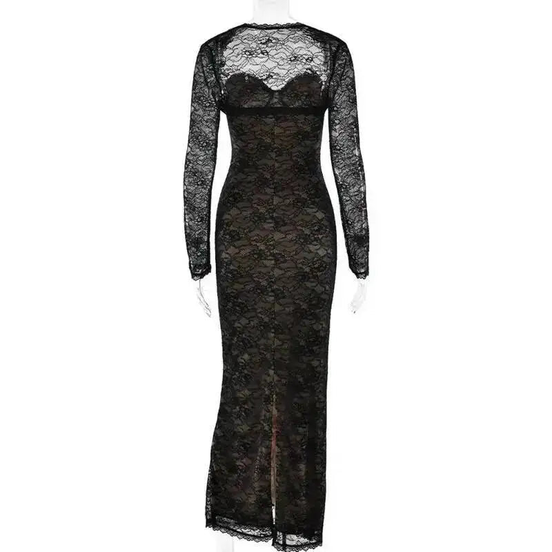 Maxi Abito in Pizzo Senza Spalline – Aderente, Scialle, Discoteca & Party - Veyla