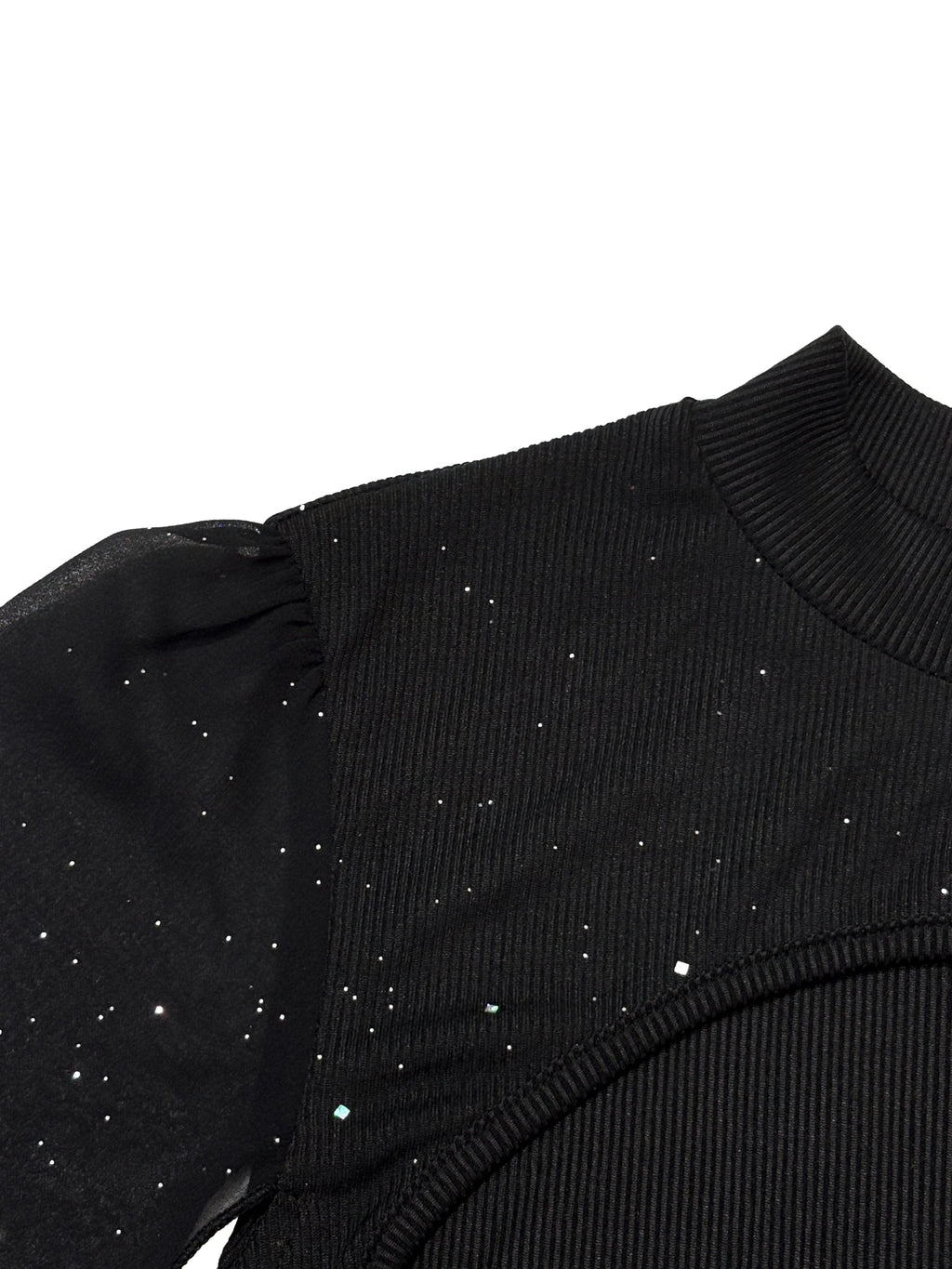 Mini Abito con Maniche a Mantella e Paillettes – Senza Spalline, Club & Party - Veyla