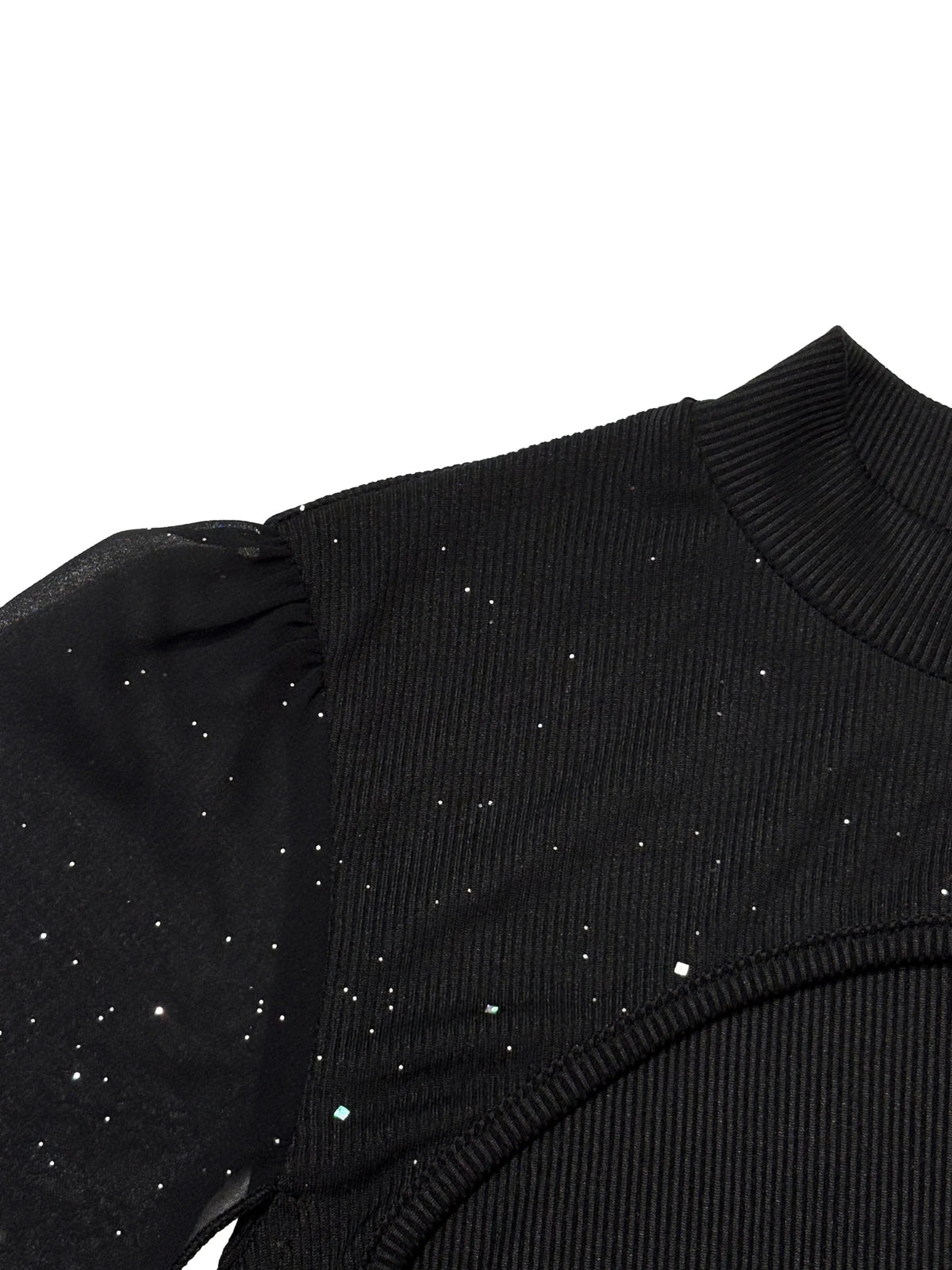 Mini Abito con Maniche a Mantella e Paillettes – Senza Spalline, Club & Party - Veyla