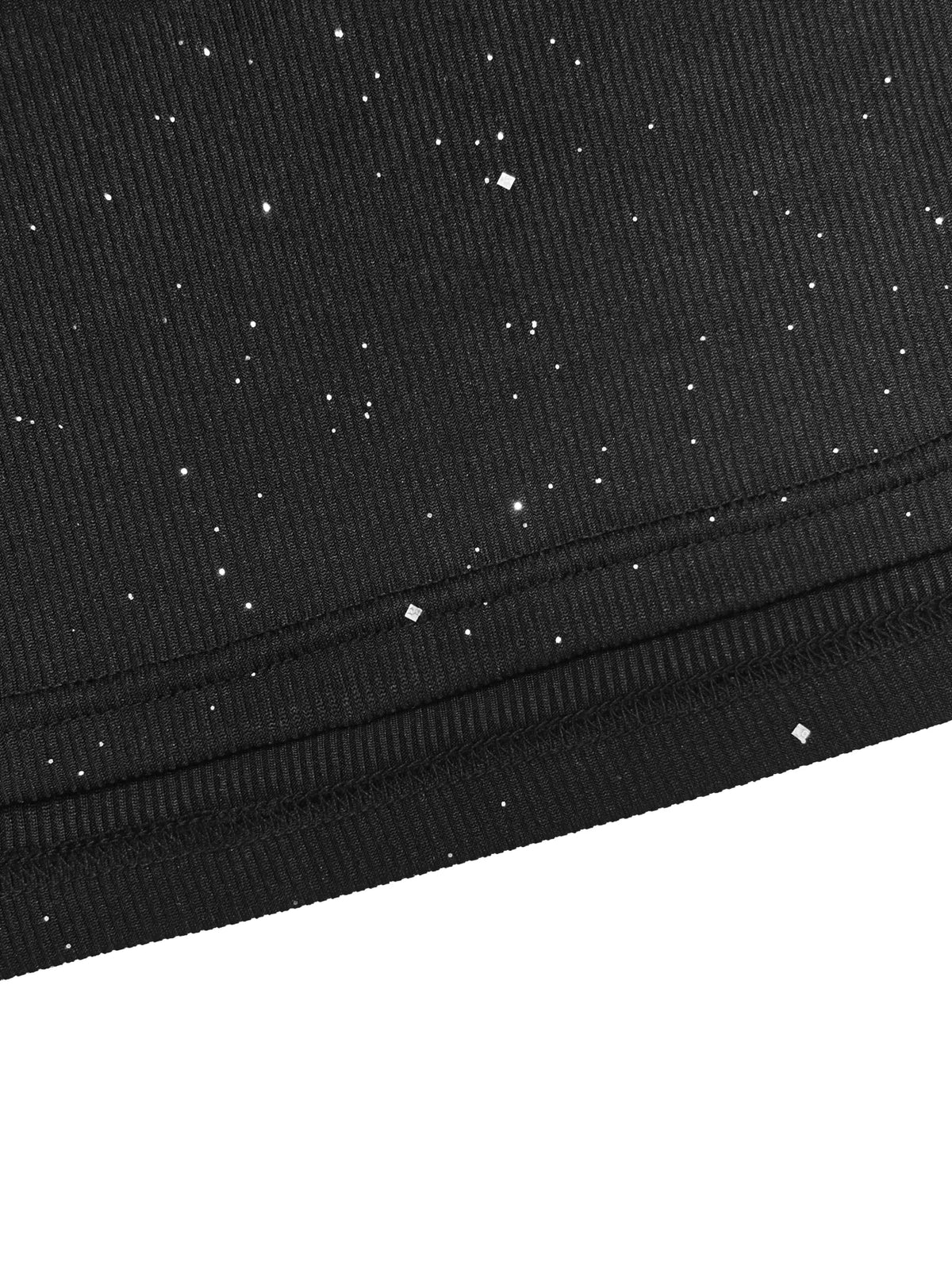 Mini Abito con Maniche a Mantella e Paillettes – Senza Spalline, Club & Party - Veyla