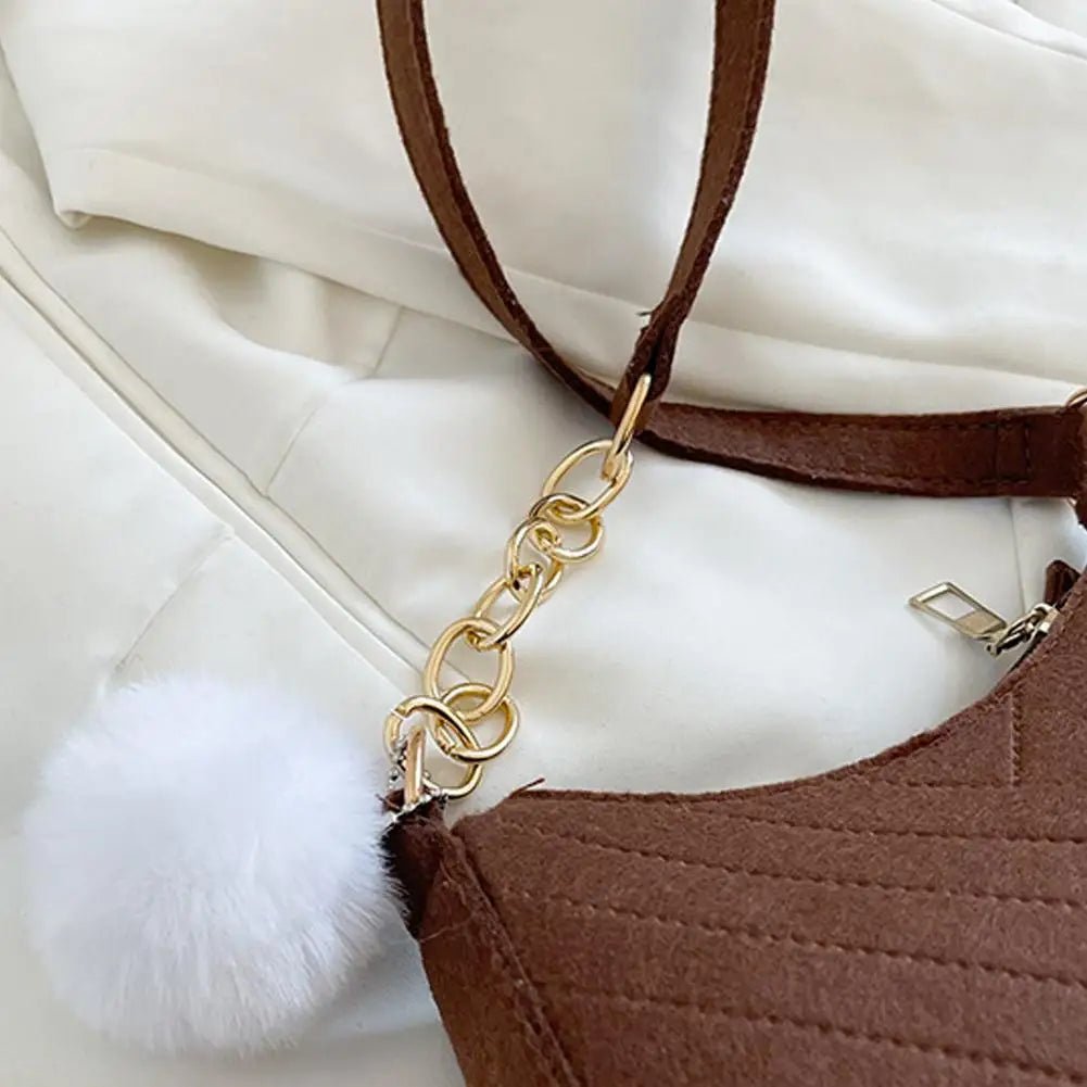 Mini Borsa Baguette in Flanella a Tracolla – Stile Urbano - Veyla