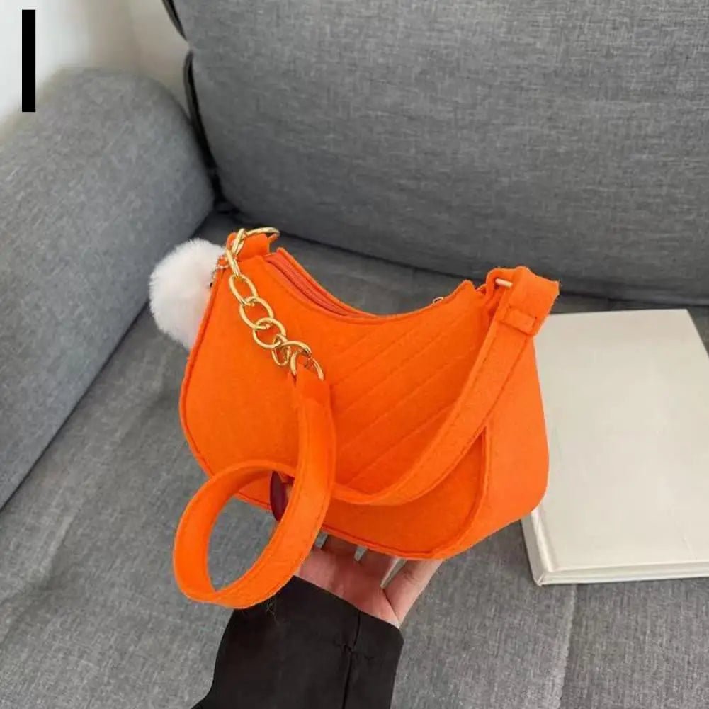 Mini Borsa Baguette in Flanella a Tracolla – Stile Urbano - Veyla