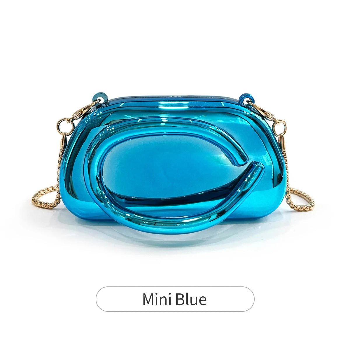 Mini Pochette Minaudière in Acrilico con Catena Dorata – Da Sera - Veyla