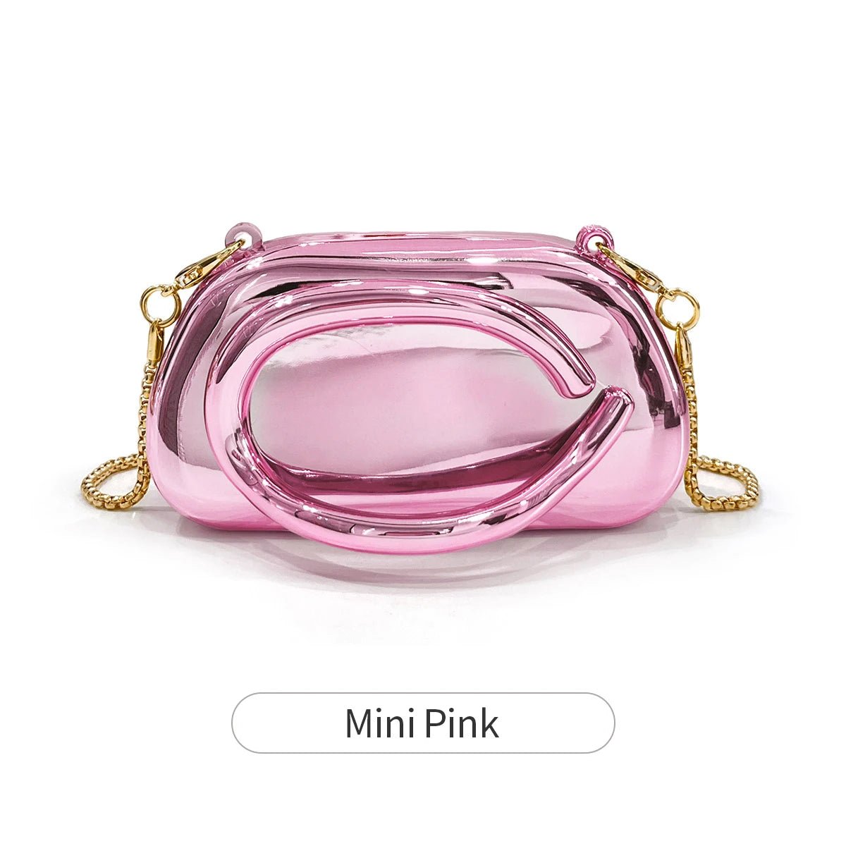 Mini Pochette Minaudière in Acrilico con Catena Dorata – Da Sera - Veyla