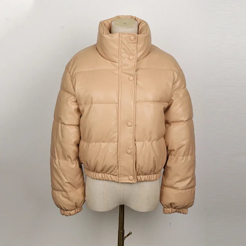 Parka Invernale Donna in Ecopelle Nera – Giacca Calda - Veyla
