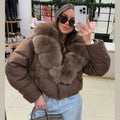 Piumino Corto Donna con Collo in Pelliccia Sintetica – Giacca Invernale Oversize con Zip - Veyla